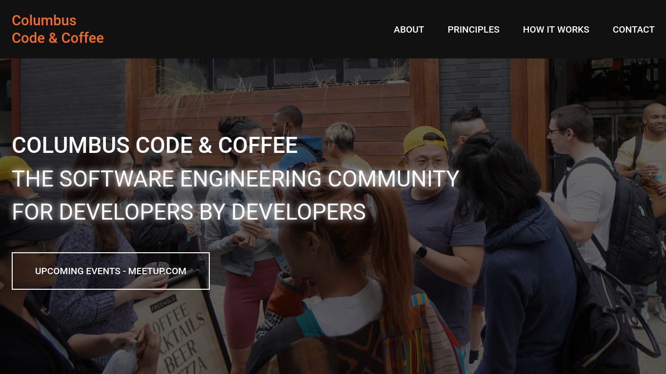 Image of Columbus Code and Coffee Website