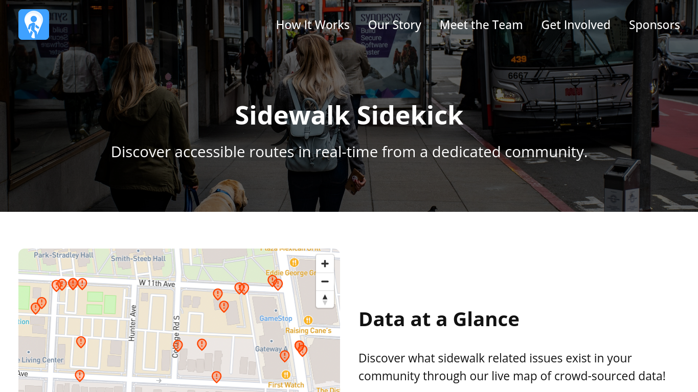 Image of Sidewalk Sidekick Main Website